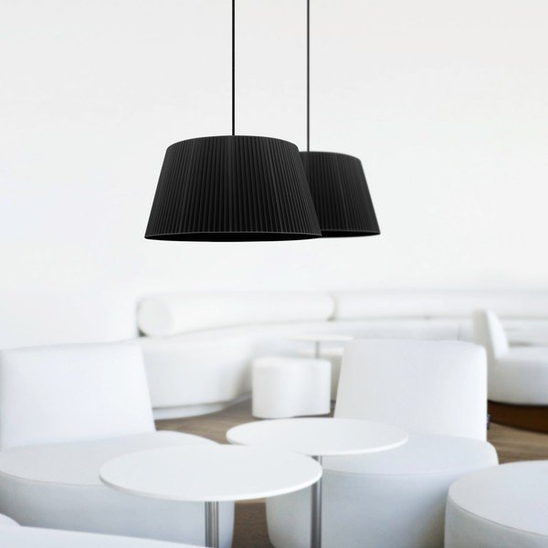 Juodas dviejų šakų pakabinamas šviestuvas Sotto Luce KAMI Elementary L 2S-image-1