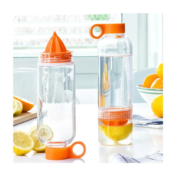 "InnovaGoods Sensation" daugiafunkcinis kelioninis butelis su citrusinių vaisių sulčiaspaude, 550 ml