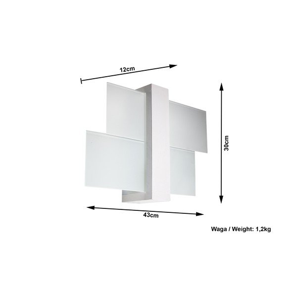 Baltas sieninis šviestuvas Sollux Leda-image-2