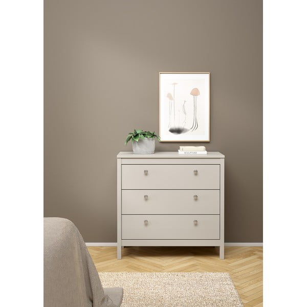 Pilkai smėlinės spalvos šoninė spintelė 82x80x38 cm Madrid – Tvilum-image-1