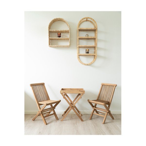 Iš rotango kelių aukštų sieninė lentyna natūralios spalvos Namur – House Nordic-image-3