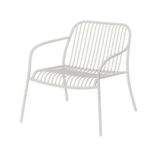 Šviesiai pilkos spalvos metalinis sodo krėslas Yua Wire – Blomus