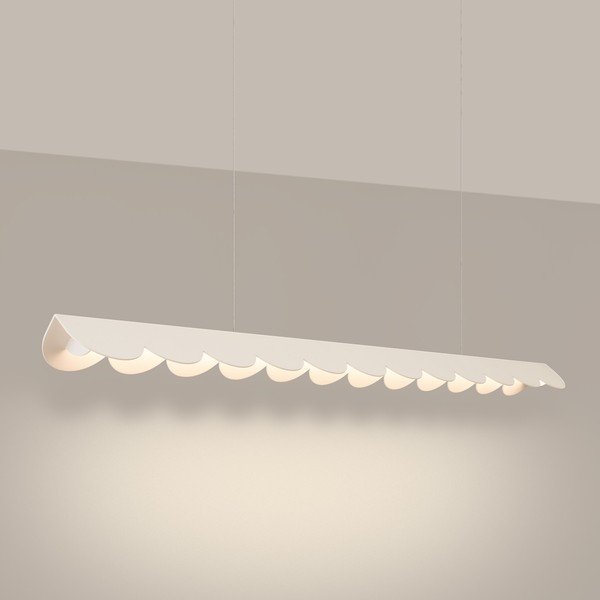 Smėlio spalvos iš aliuminio kabantis šviestuvas LED BISCUIT – Thoro-image-2