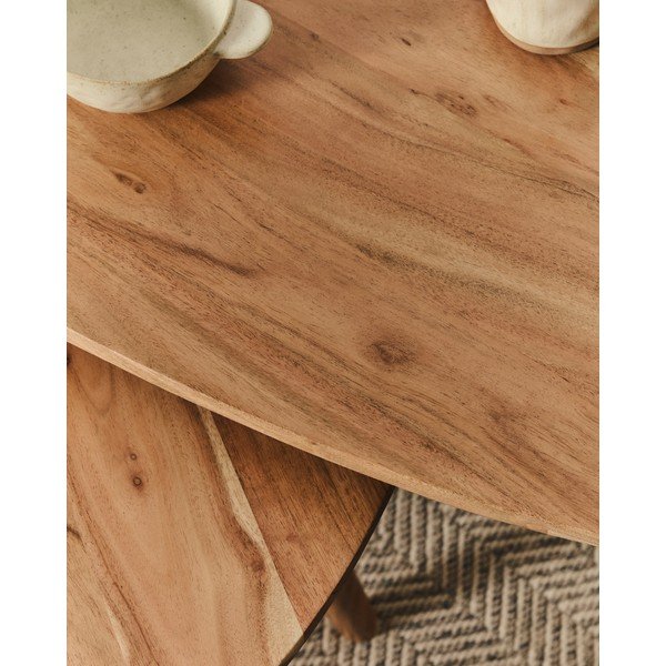 Iš akacijos masyvo šoniniai stalai 2 vnt. 60x61 cm Duvani – Kave Home-image-2