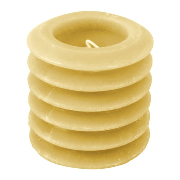 Geltona žvakė PT LIVING Layered, aukštis 7,5 cm