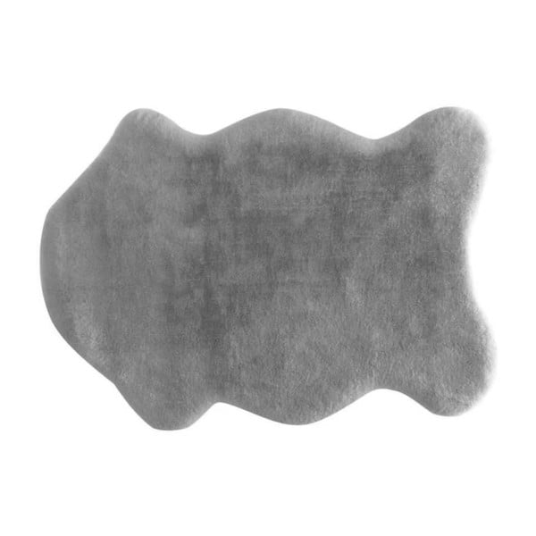 Sintetinė oda ir kailis antracito spalvos 80x150 cm Pelush Anthracite – Mila Home