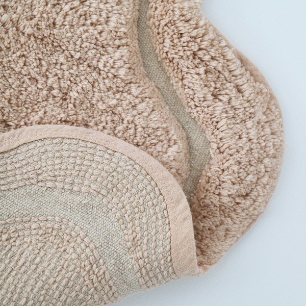 Skalbiamas/rankų darbo iš medvilnės apvalios formos kilimas šviesiai rožinės spalvos ø 110 cm Sweet April Nude – Nattiot-image-3