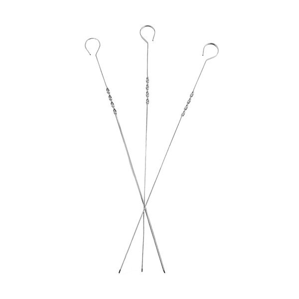 Iš nerūdijančio plieno iešmai kepimui ant grotelių 10 vnt. – Orion