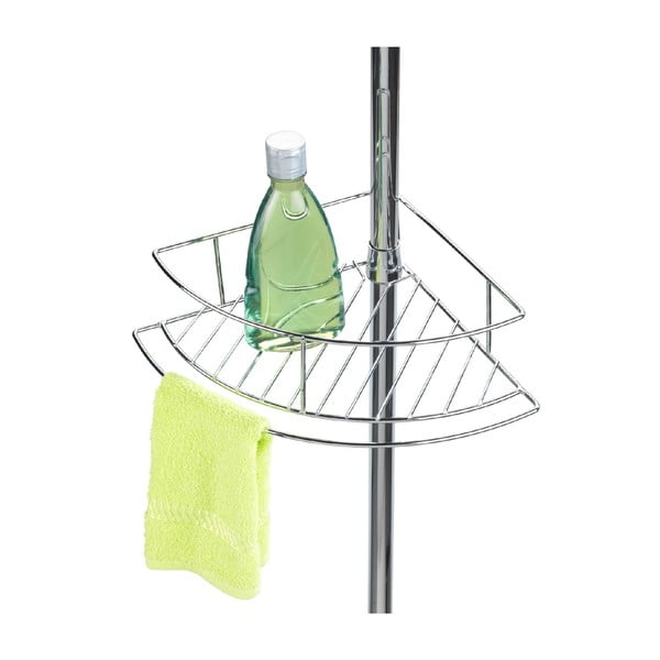 Kampinė vonios lentyna iš nerūdijnačio plieno blizgios sidabrinės spalvos Dolcedo – Wenko-image-3