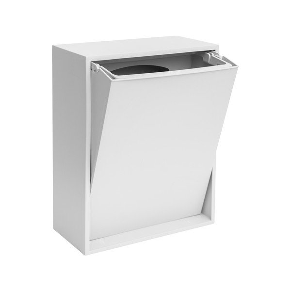 Blizgios baltos spalvos iš perdirbto plastiko šiukšliadėžė rūšiavimui/sieninė Recycling Box – ReCollector