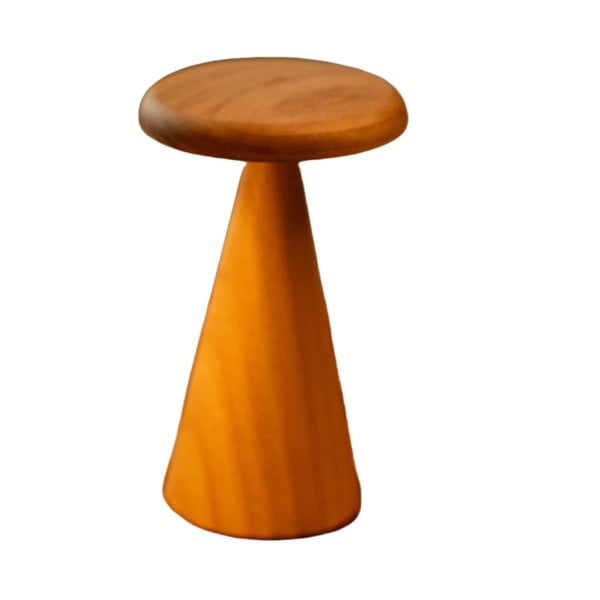 Natūralios spalvos stalinis šviestuvas LED (aukštis 21 cm) su mediniu gaubtu Sylva – Gingko-image-2