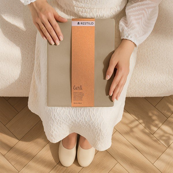 Smėlio spalvos pritemdymas (dalinis užtemimas) užuolaida 140x250 cm Carli – Restilo-image-4