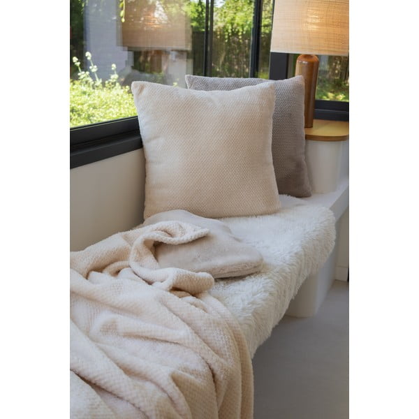 Dramblio kaulo spalvos iš mikropliušo antklodė ir pledas 150x200 cm Pippa – Tiseco Home Studio-image-2
