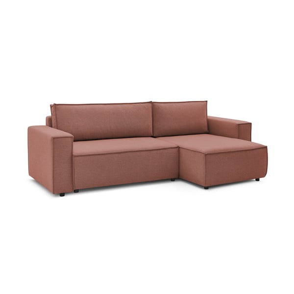 Sulankstoma kampinė sofa rožinės spalvos (modulinė) Nihad – Bobochic Paris-image-4
