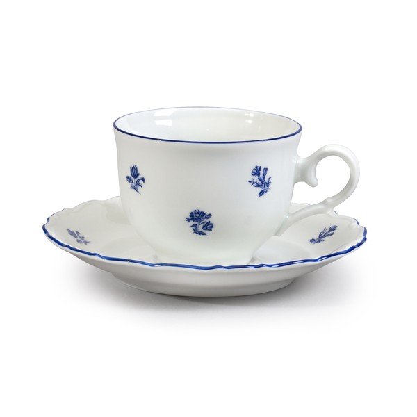 Porcelianinis arbatos rinkinys dekoruotas mėlyna gėle Thun Ophelia-image-1