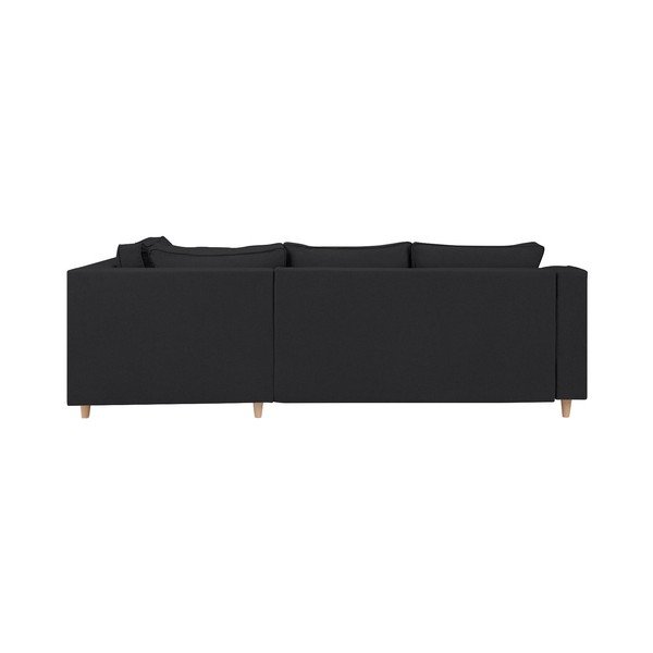 "Mazzini Sofas Jonquille" tamsiai pilka keturių vietų sofa-lova, dešinysis kampas-image-3