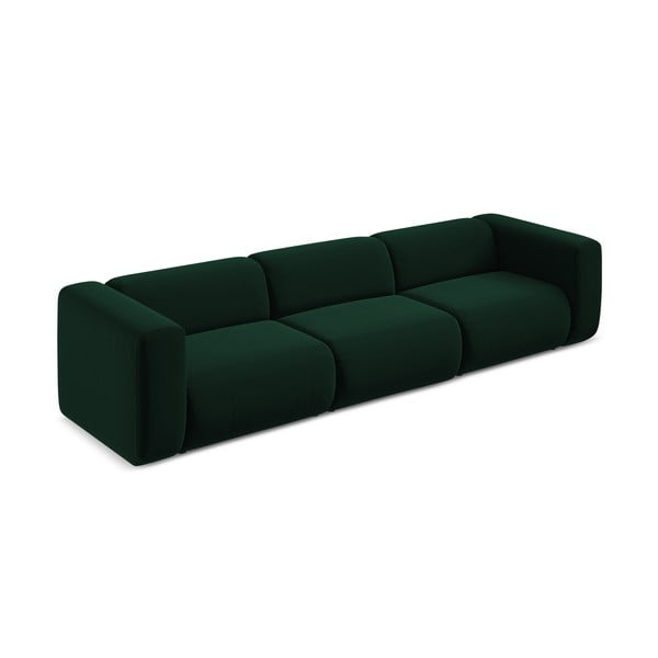 Tamsiai žalios spalvos iš velveto sofa 319 cm Ekahi – Makamii-image-4