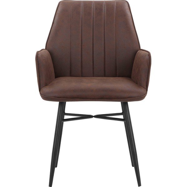 Rudos spalvos iš audinio valgomojo kėdžių komplektas 2 vnt. Anzo – Støraa-image-2