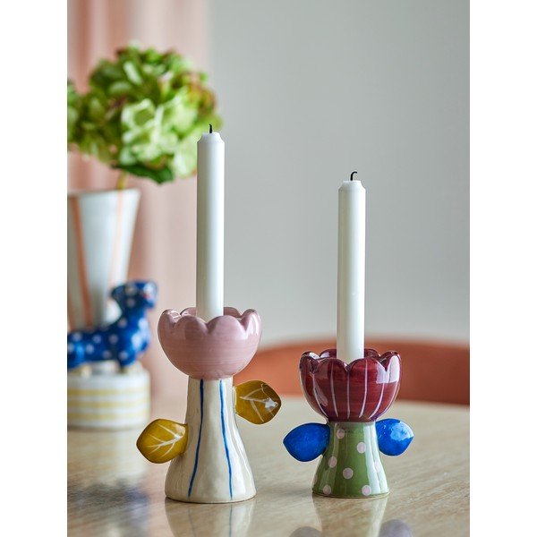 Iš molio žvakidės arbatinėms žvakutėms 2 vnt. Florita – Bloomingville-image-1