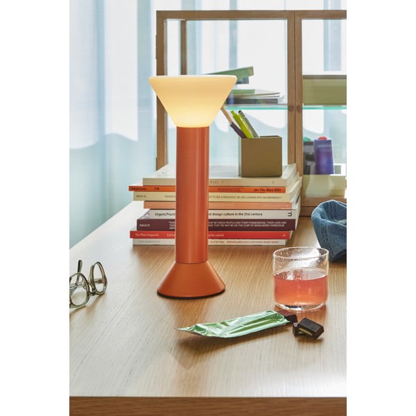 Stalinis šviestuvas oranžinės spalvos su pritemdymo funkcija (aukštis 30 cm) Flash – Hübsch-image-3