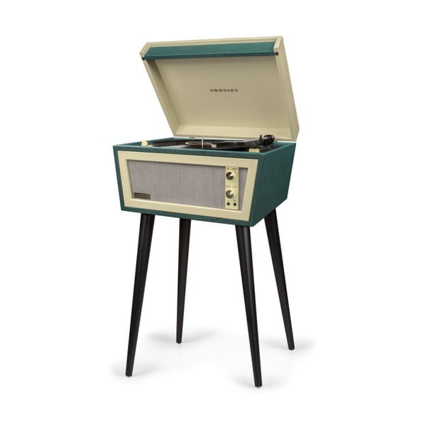 Žalios spalvos patefonas ant kojų Crosley Sterling Green-image-3