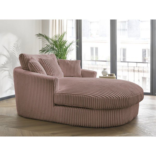 Rožinės spalvos krėslas iš kordinio velveto Belem – Bobochic Paris-image-1