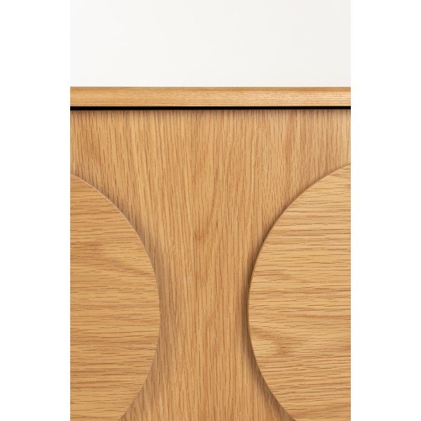 Žema šoninė spintelė natūralios spalvos iš ąžuolo 82x58 cm Groove – Zuiver-image-4