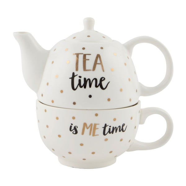 Akmens masės arbatinukas su puodeliu Sass & Belle Tea Time