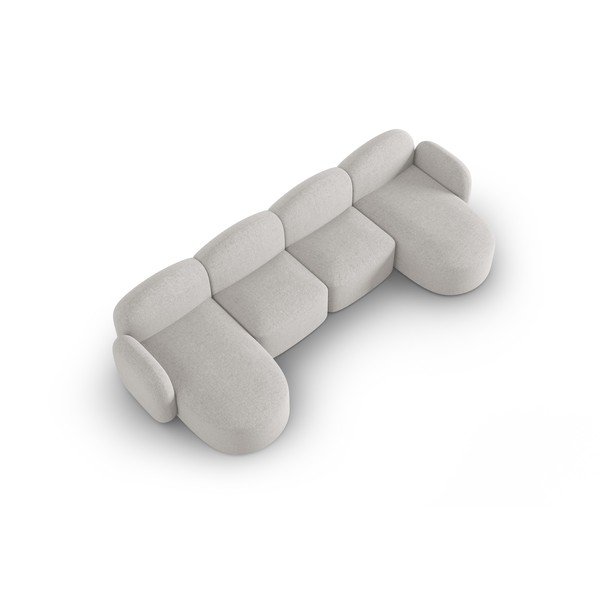 Kampinė sofa šviesiai pilkos spalvos Blair – Micadoni Home-image-3