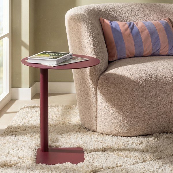 Iš plieno apvalios formos šoninis stalas ø 40 cm Sunny – Spinder Design-image-1