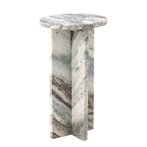 Iš marmuro apvalios formos šoninis stalas ø 30 cm Jasmia – Bloomingville