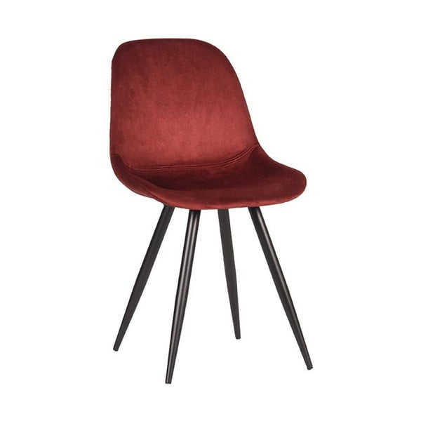 Valgomojo kėdės iš aksomo raudonos spalvos 2 vnt. Capri  – LABEL51