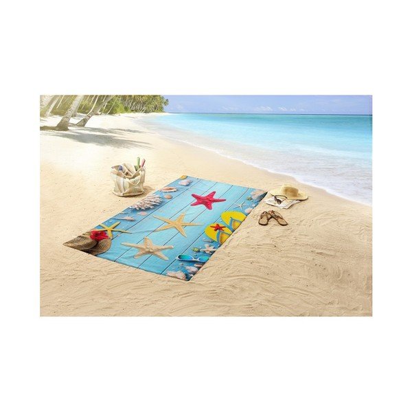 Paplūdimio rankšluostis su užrašu "Good Morning Beachy", 100 x 180 cm-image-1