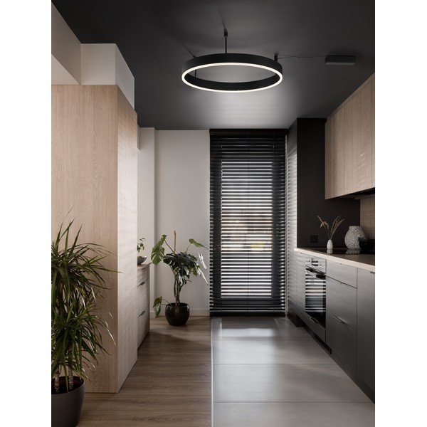 Matinės juodos spalvos iš aliuminio lubinis šviestuvas LED su pritemdymo funkcija Motif – Nova Luce-image-1