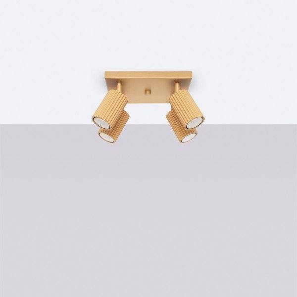 Auksinės spalvos taškinis šviestuvas 25x25 cm Gleam – Sollux-image-4