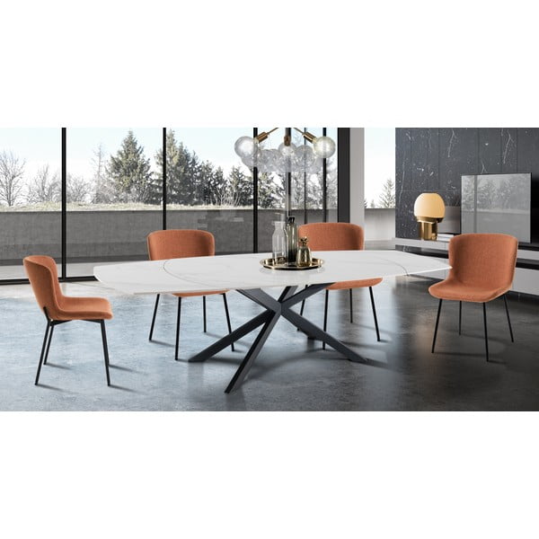 Oranžinės spalvos valgomojo kėdės 2 vnt. Snug – Tomasucci-image-1