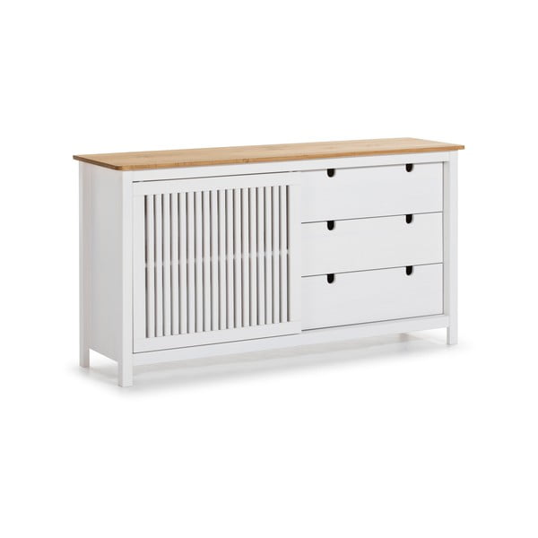 Balta medinė komoda Marckeric Bruna-image-2