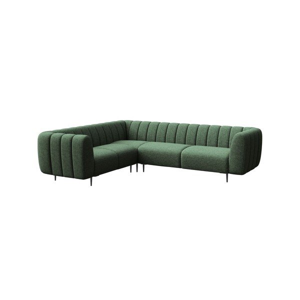 Kampinė sofa tamsiai žalios spalvos (su kairiuoju kampu/„L“ formos) Shel – Ghado-image-2