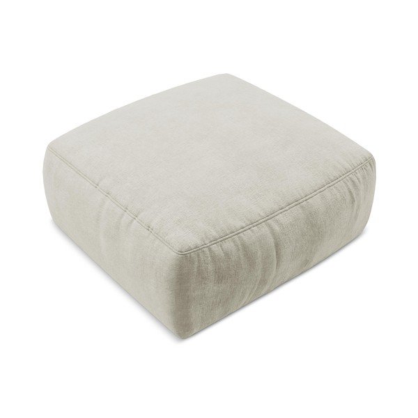 Smėlio spalvos taburetė iš šenilinio audinio Kuki – Makamii-image-2