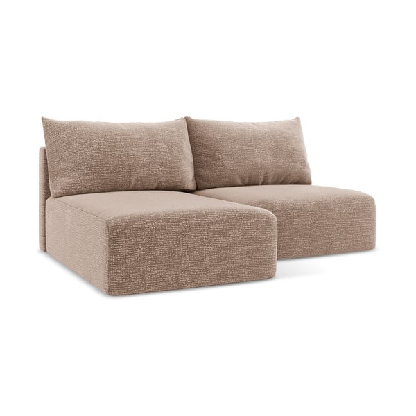 Šviesiai rudos spalvos sulankstoma/su sandėliavimo vieta kampinė sofa (su kairiuoju kampu) Kalena – Makamii-image-2