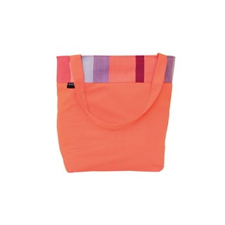 Oranžinės spalvos medvilninis paplūdimio krepšys Remember Coral