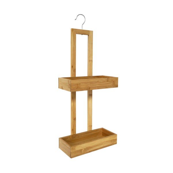 Pakabinama natūralios spalvos iš bambuko vonios lentyna Hanoi – douceur d'intérieur-image-2