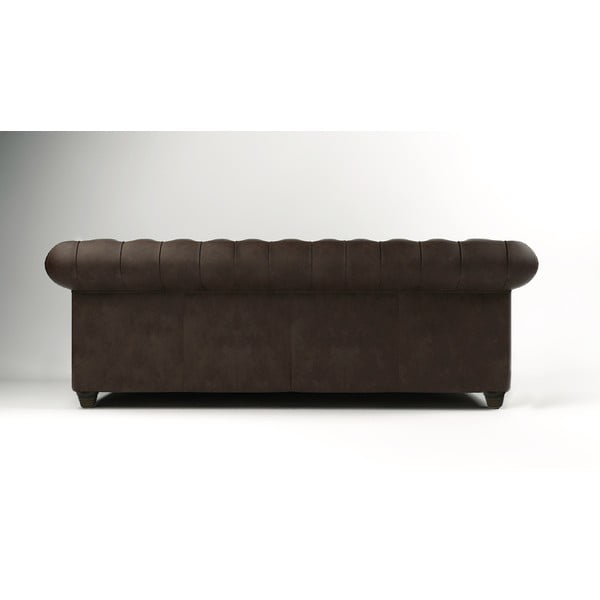 Tamsiai ruda aksomo sofa 230 cm Cambridge - Ropez-image-3
