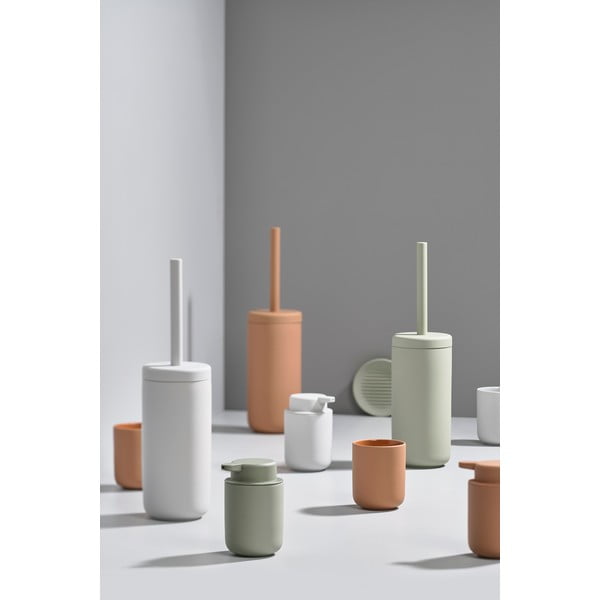 Šviesiai pilkas keraminis indas dantų šepetėliams Zone Soft Grey-image-1