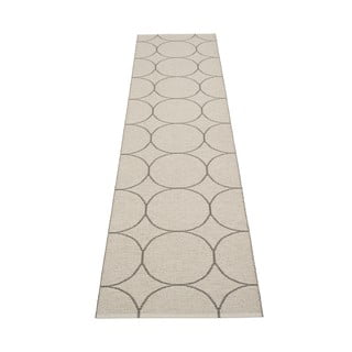 Tamsiai pilkos spalvos lauko kilimas 70x300 cm Boo Charcoal Linen – Pappelina