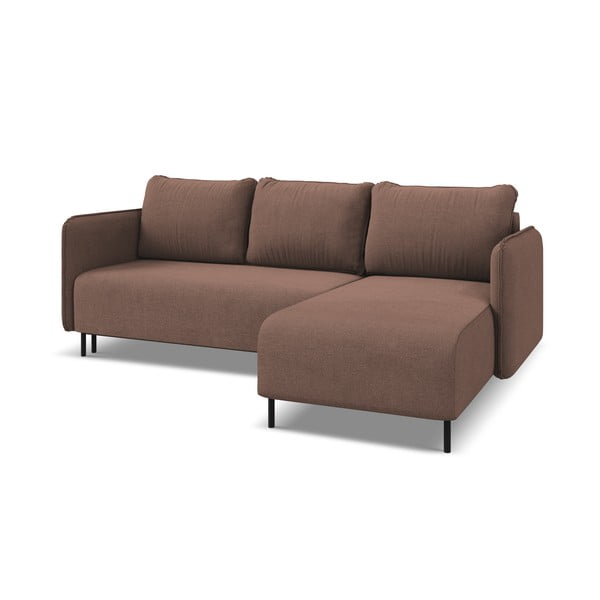 Rožinės spalvos sulankstoma/su sandėliavimo vieta kampinė sofa (su dešiniuoju kampu) Luana – Makamii-image-3