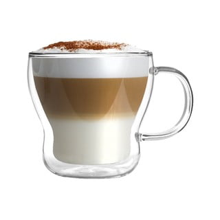 2 puodelių kavai su dviguba sienele rinkinys Vialli Design, 370 ml