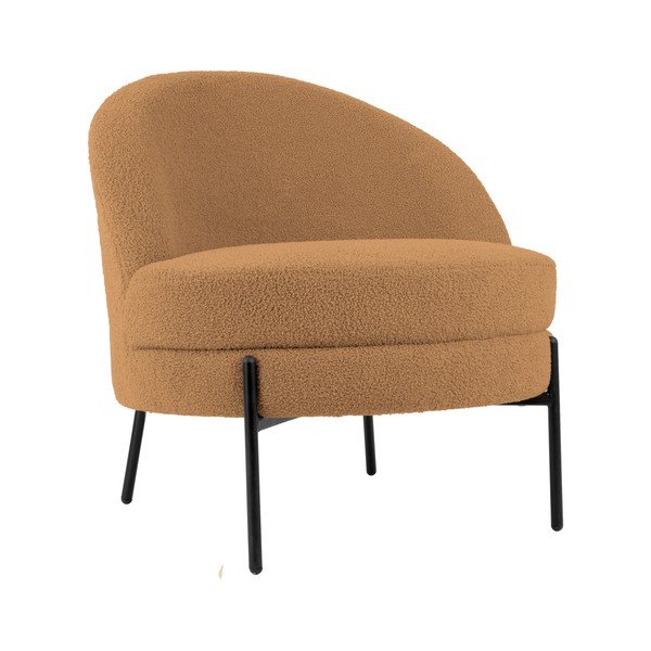 Iš boucle krėslas šviesiai rudos spalvos Noble – Leitmotiv