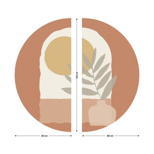 Sienos lipdukas 120x120 cm Sunrise and Olive Branch - Ambiance-image-3