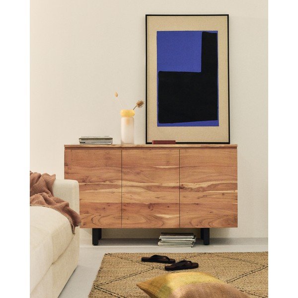 Natūralios spalvos iš akacijos masyvo šoninė spintelė 150x88x40 cm Uxue – Kave Home-image-1